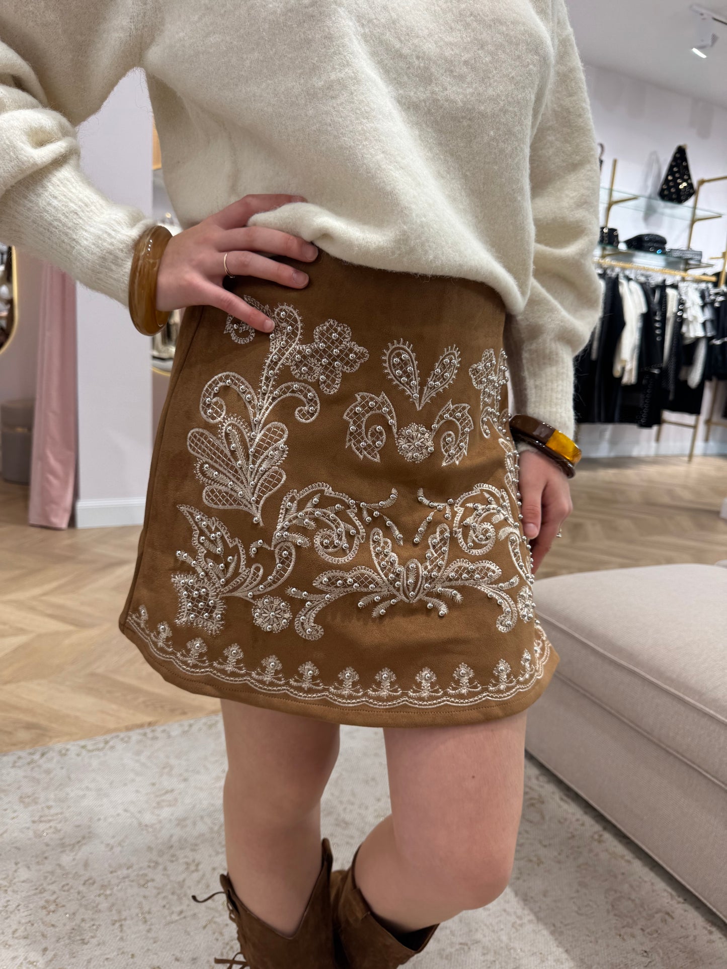 Jupe-short Esmé camel