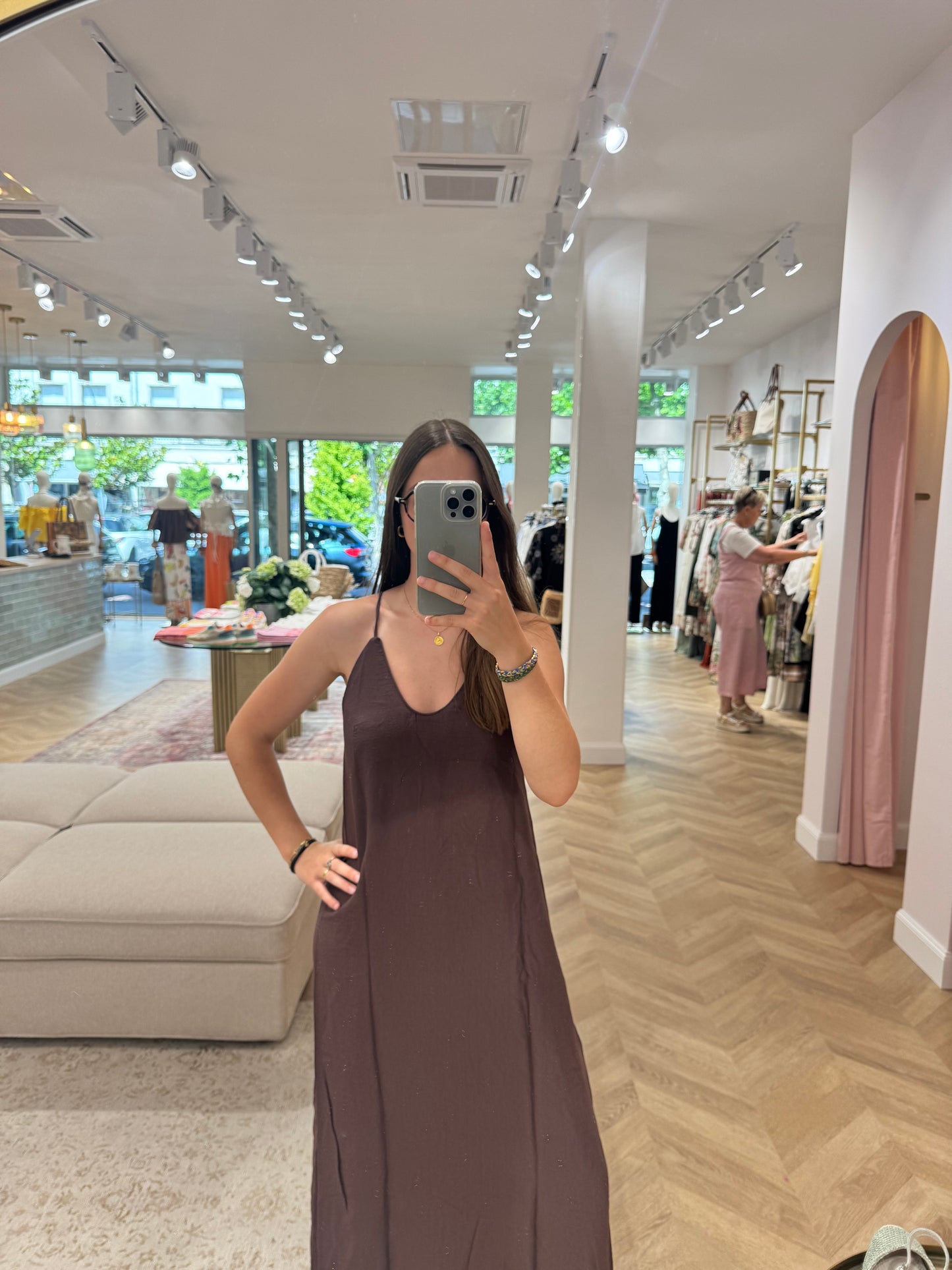 Robe cailloux marron
