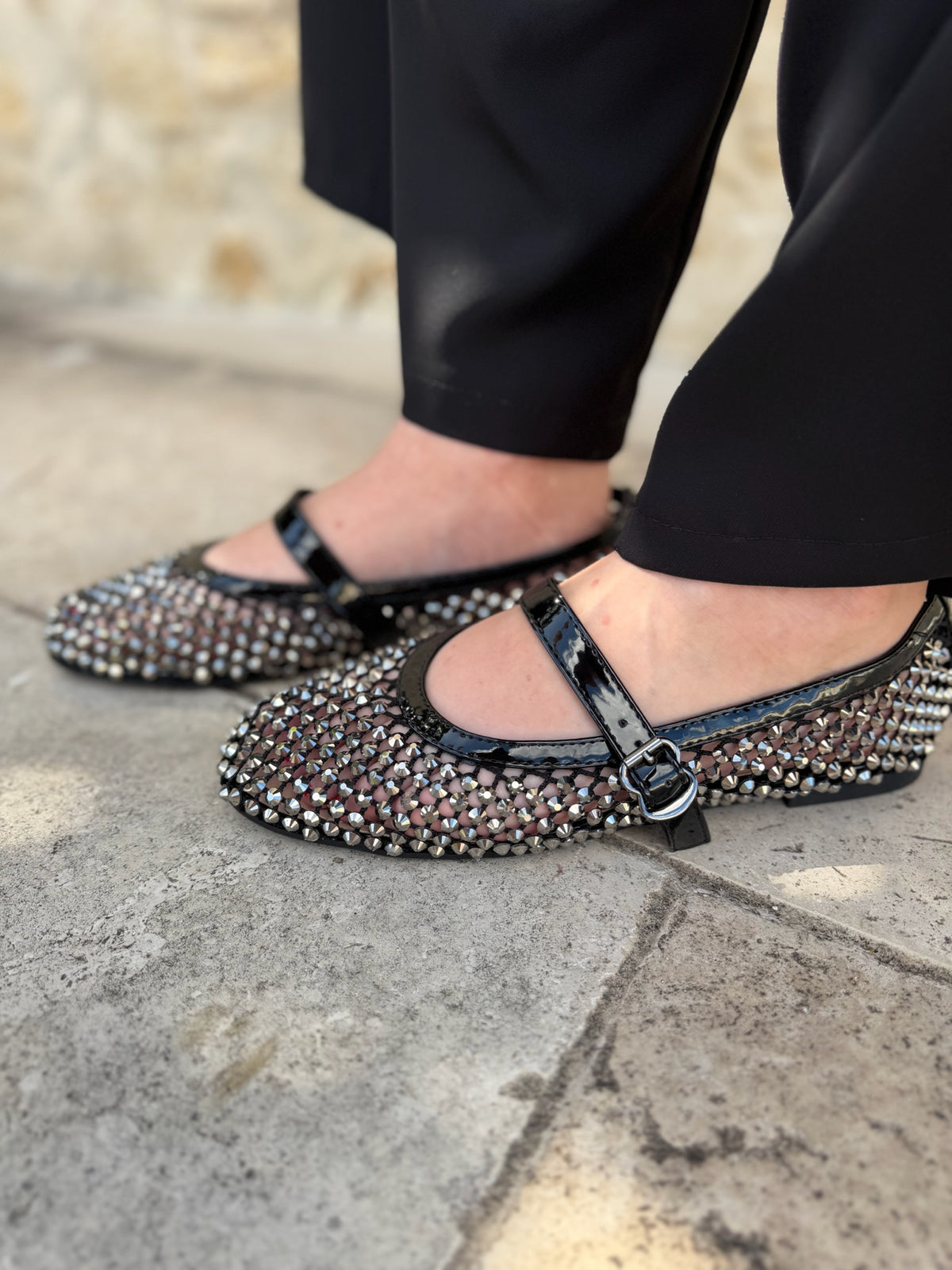 Ballerine shimmer noir
