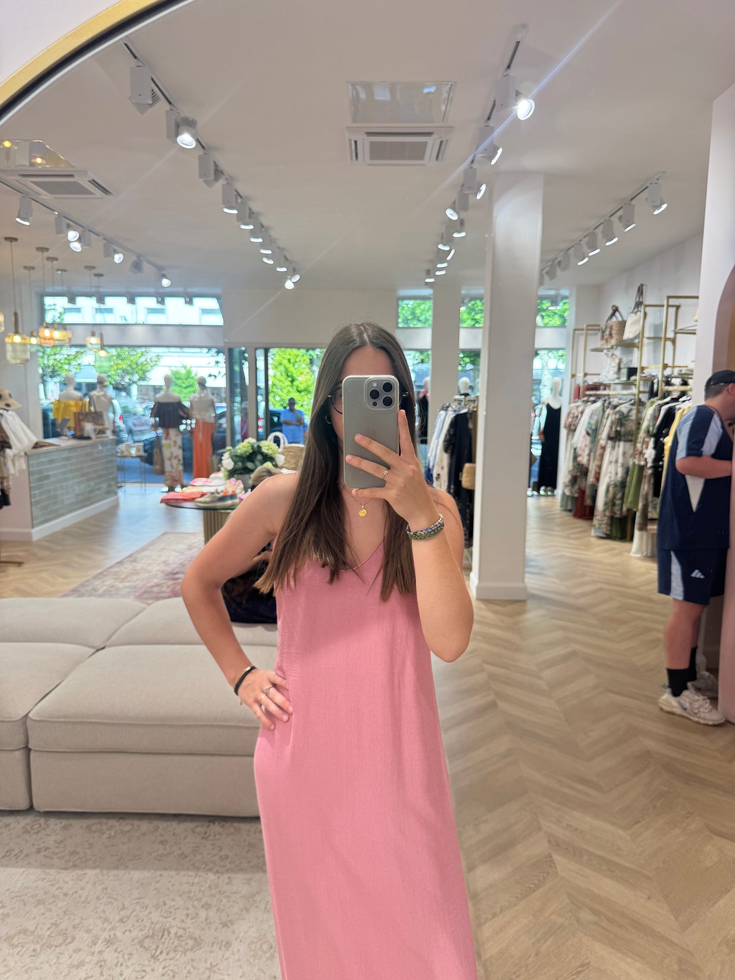 Robe cailloux rose