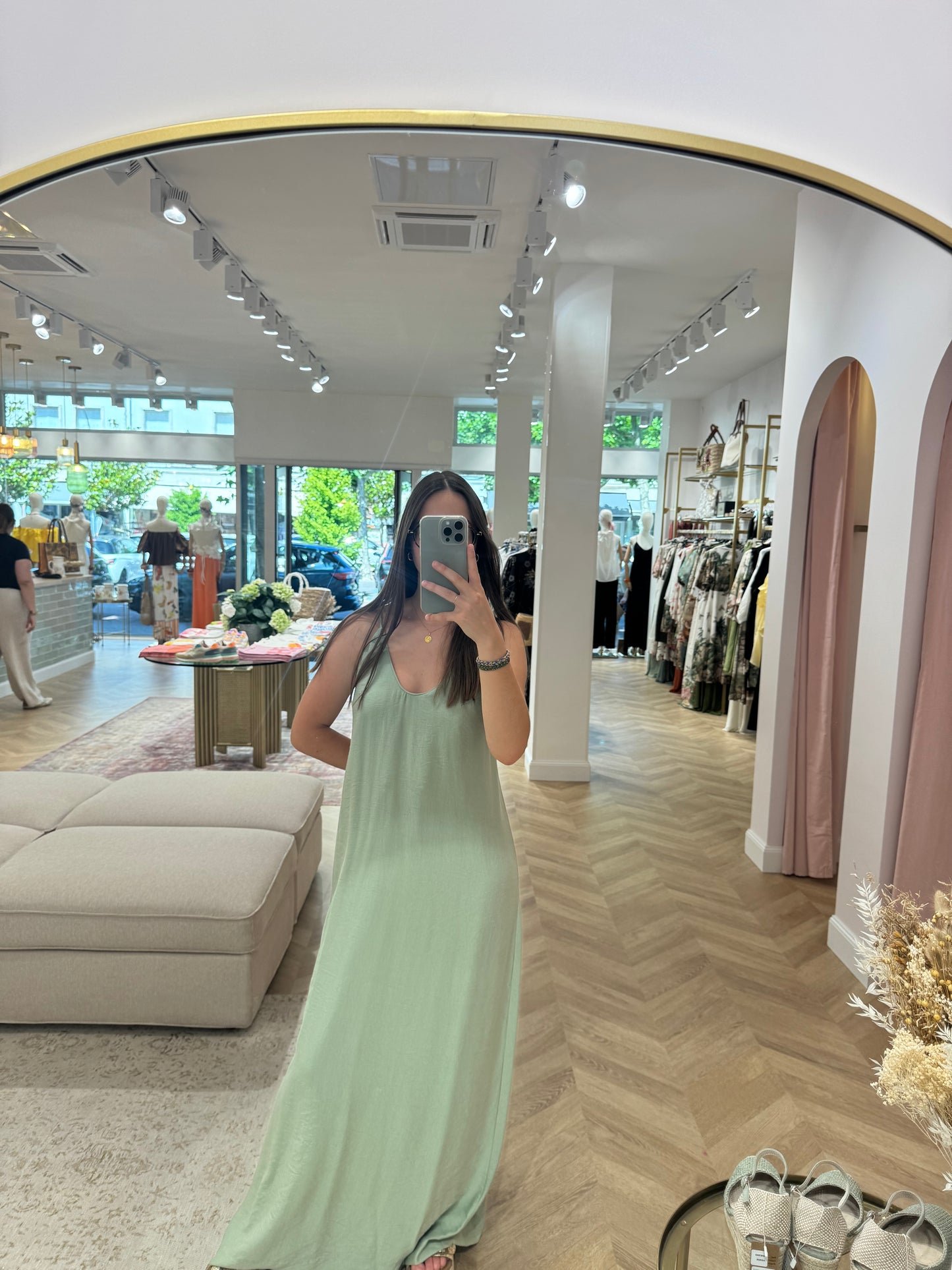 Robe cailloux turquoise