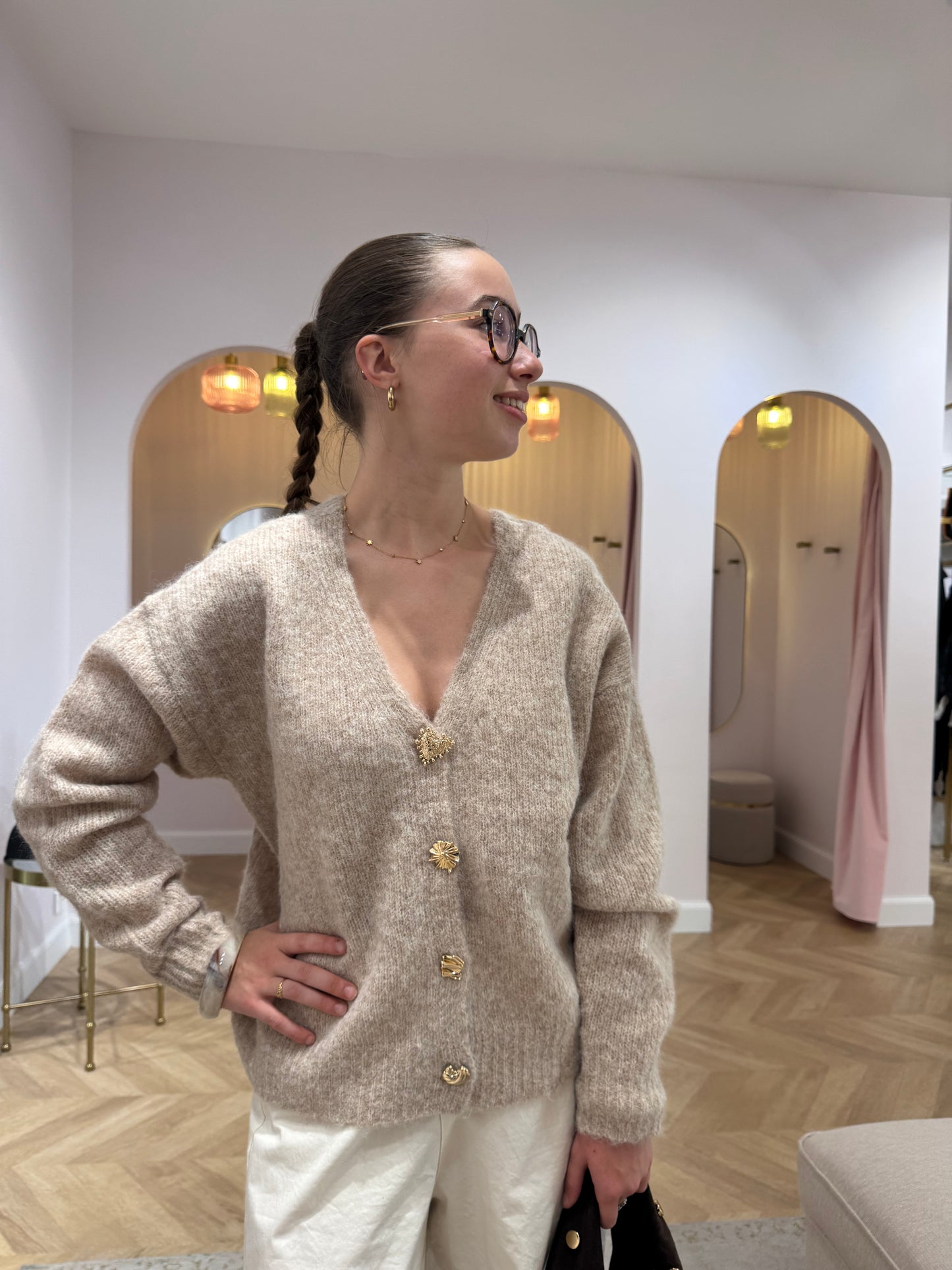 Pull voto beige