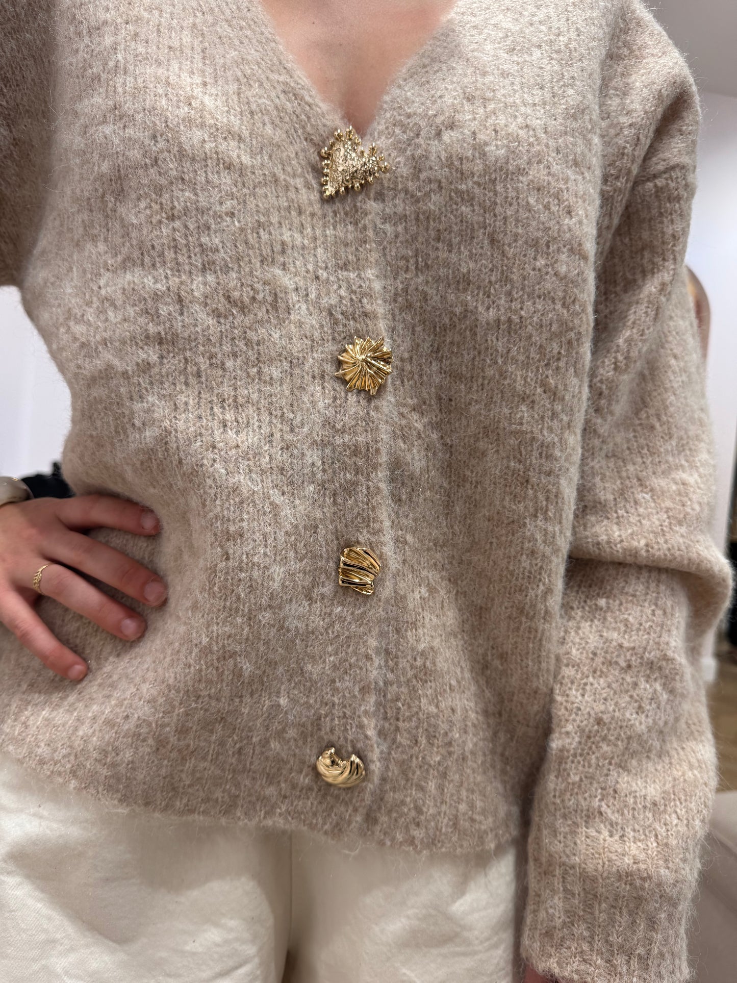 Pull voto beige