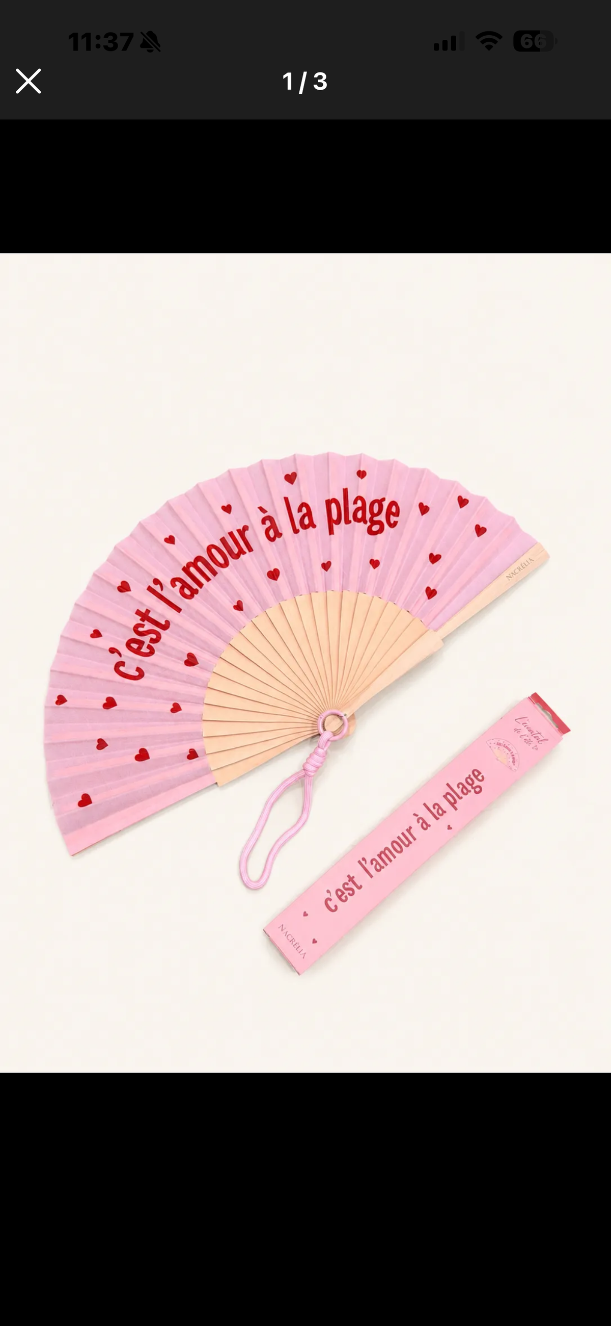 Éventail amour plage