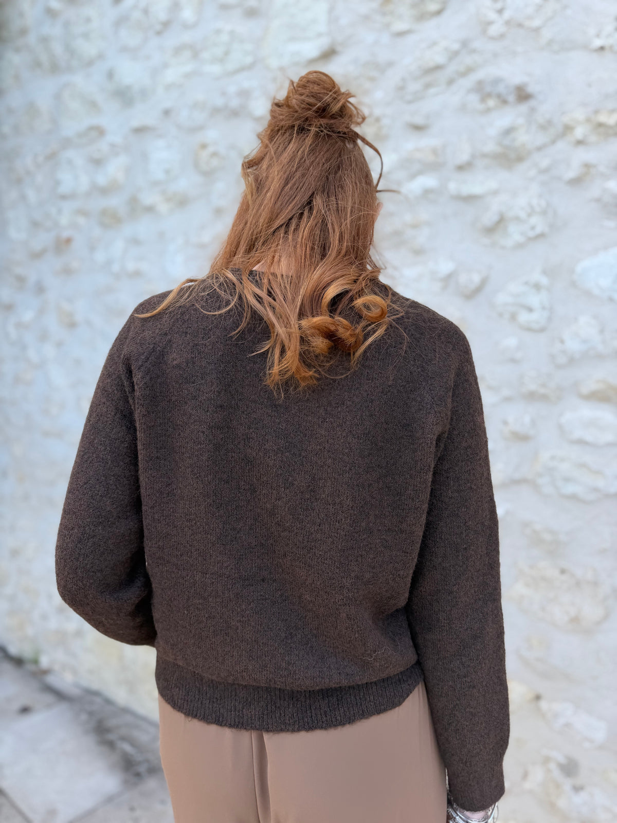 Pull Teddy marron