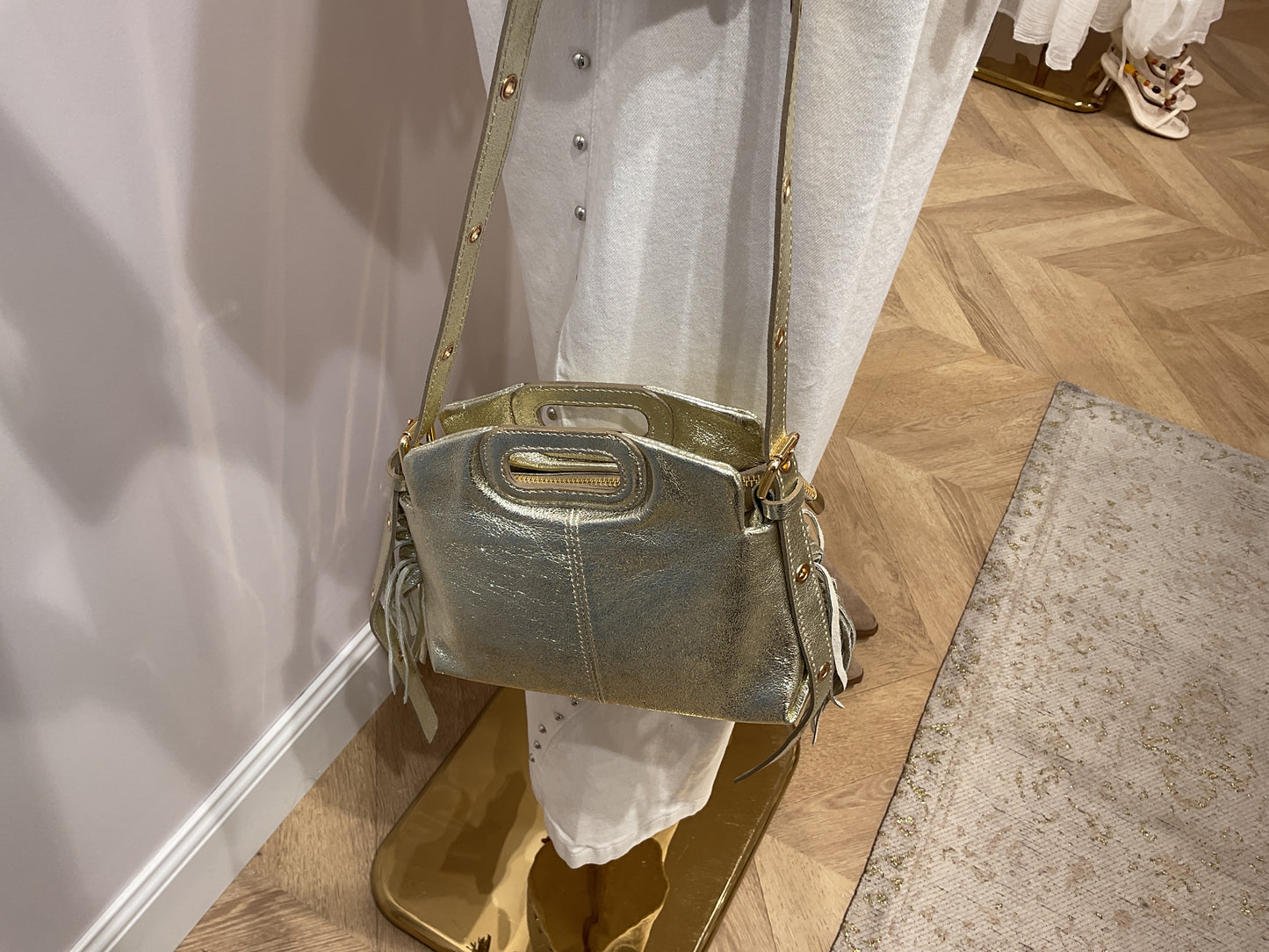 Sac stormy lisse doré
