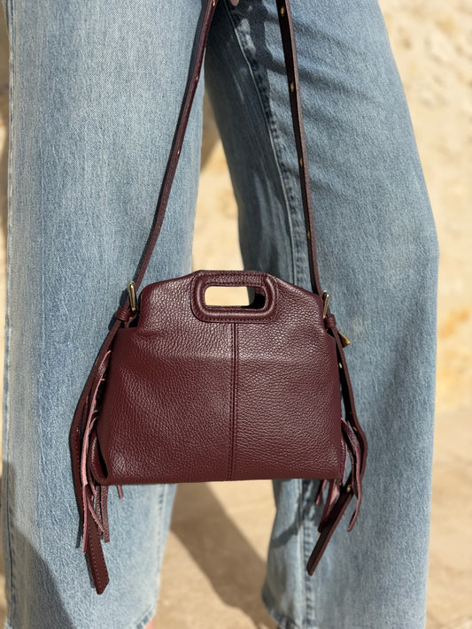 Sac stormy bordeaux lisse