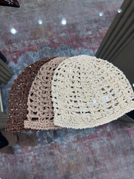 Bonnet maille BONNIE beige