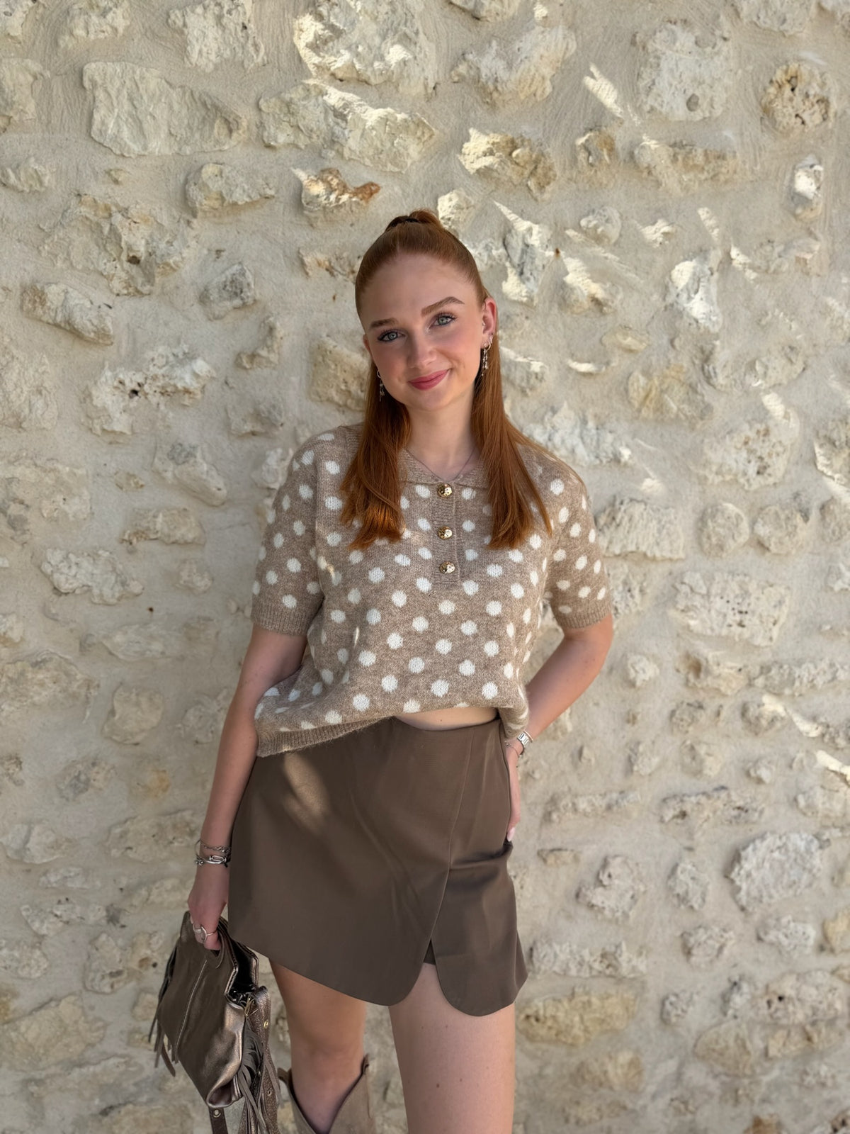 Jupe-short OXFORD marron