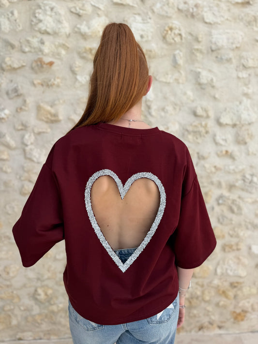 T-shirt DIAMANT bordeaux