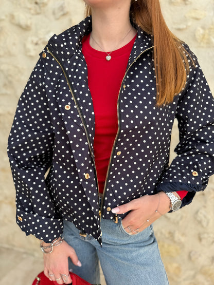 Veste polka marine