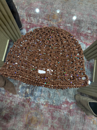 Bonnet maille BONNIE marron