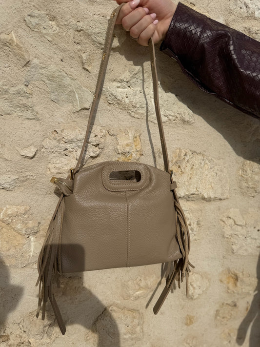 Sac stormy taupe lisse