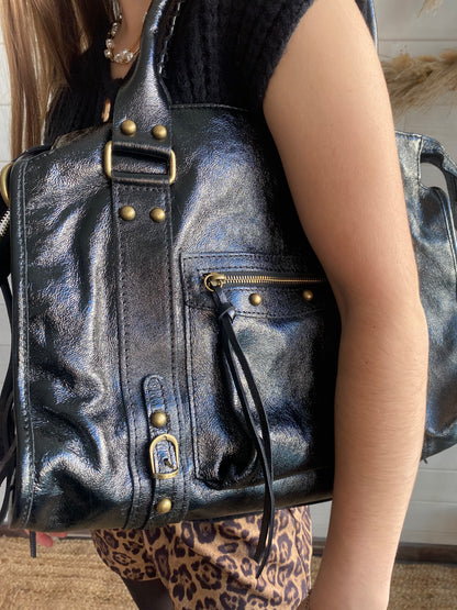 Sac Noé XL noir brillant