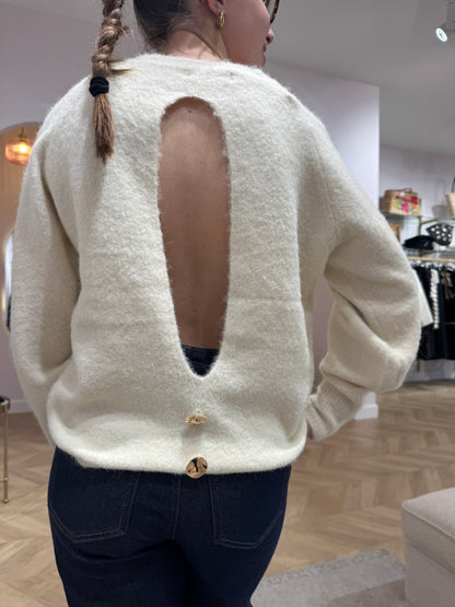 Pull open blanc