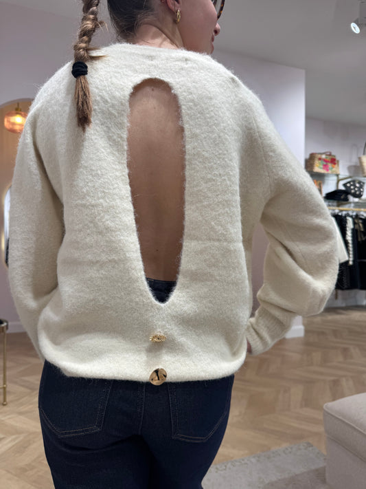 Pull open blanc