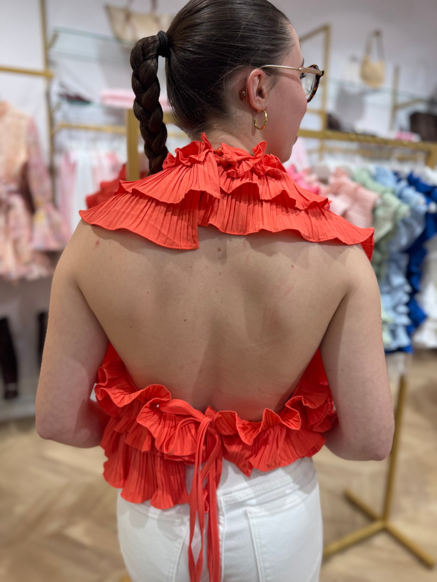 Top dos nu Céleste corail