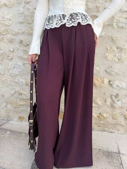 Pantalon Gaspard bordeaux