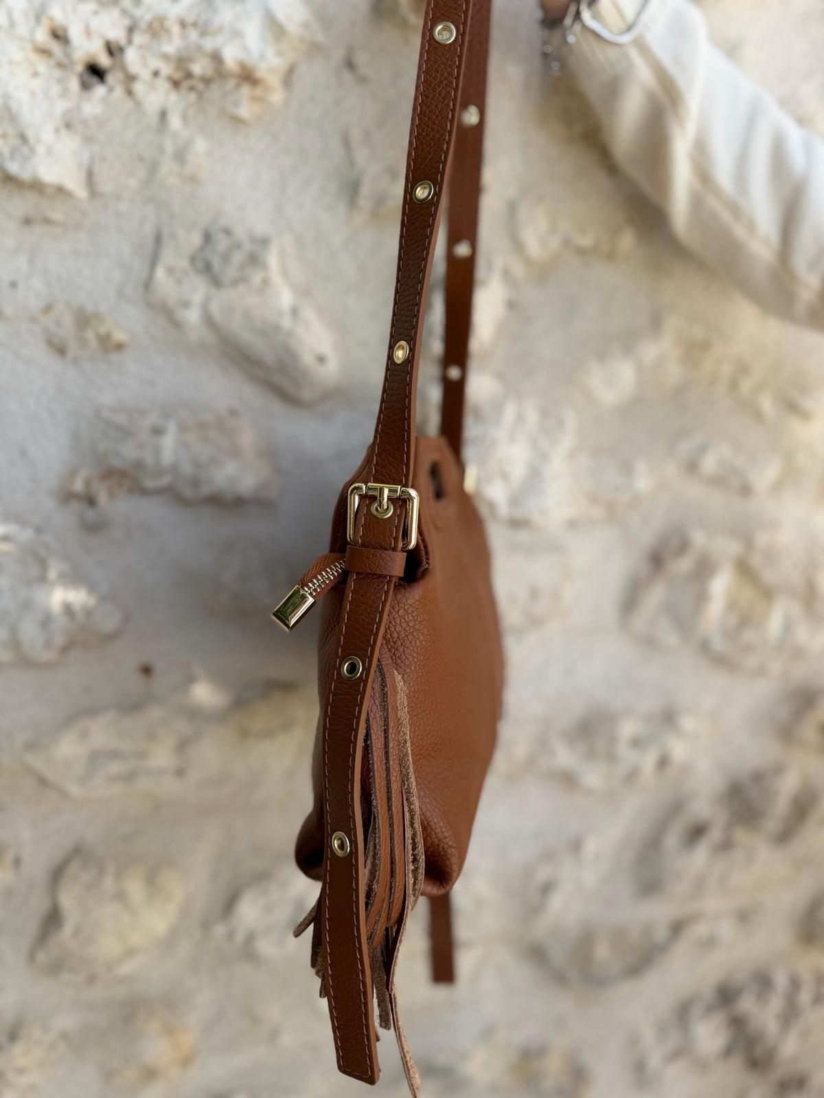 Sac stormy camel lisse