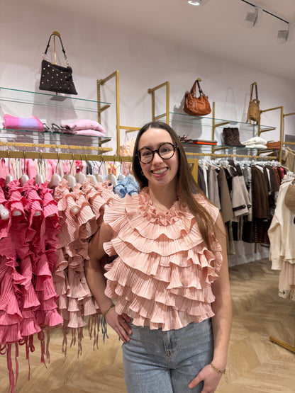 Top dos nu Céleste rose pastel