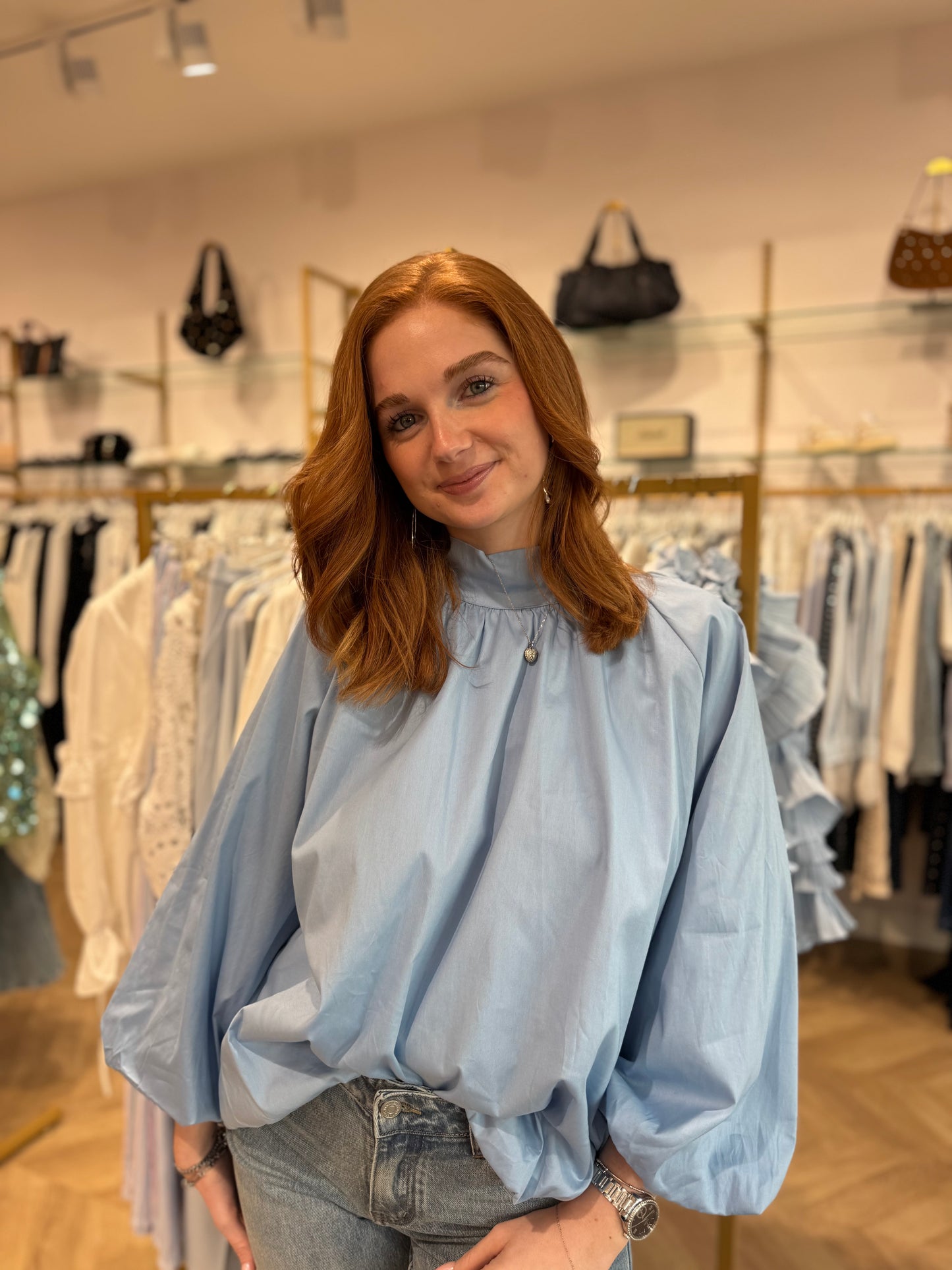 Blouse Lys bleu ciel
