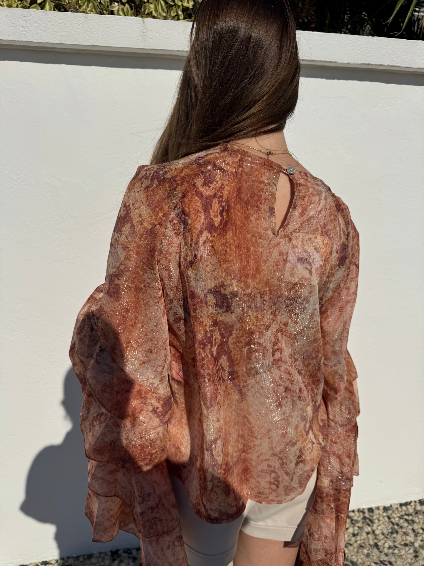 Blouse snaky camel