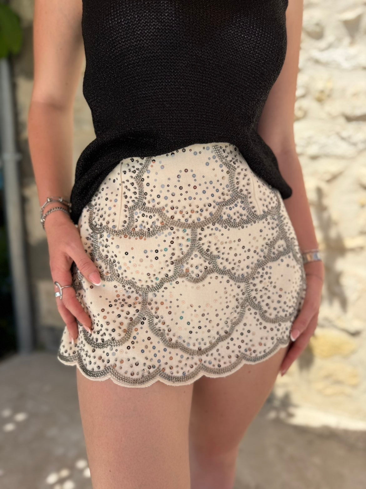 Jupe-short ROMA beige