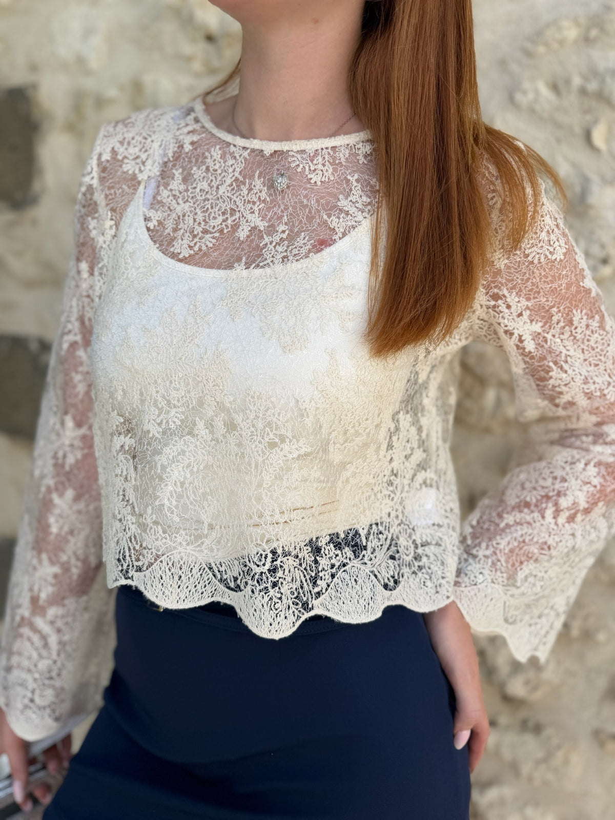 Top HEATHER écru