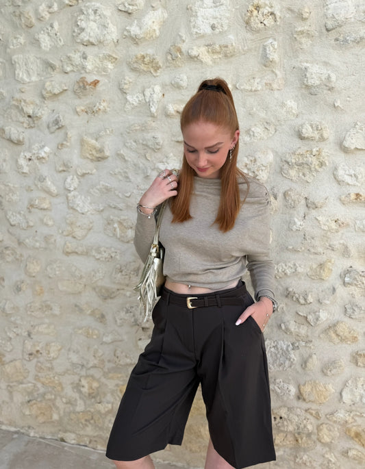 Top WAVY taupe