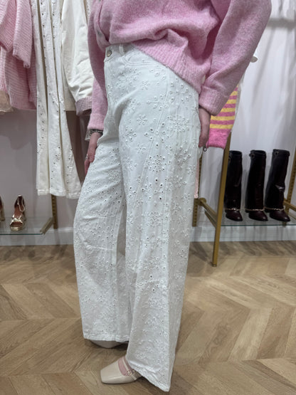 Pantalon broderie Jenna