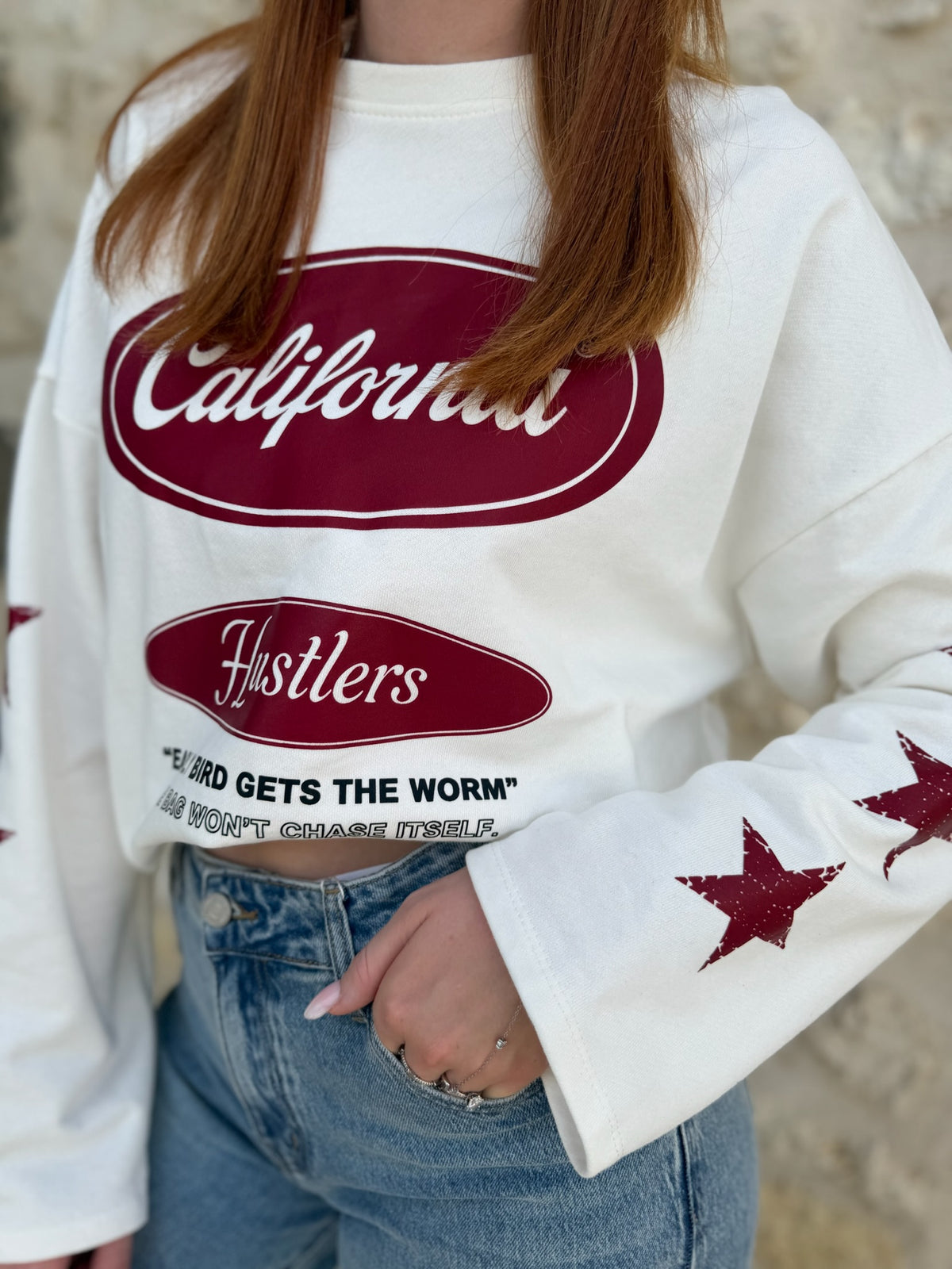 T-shirt california blanc