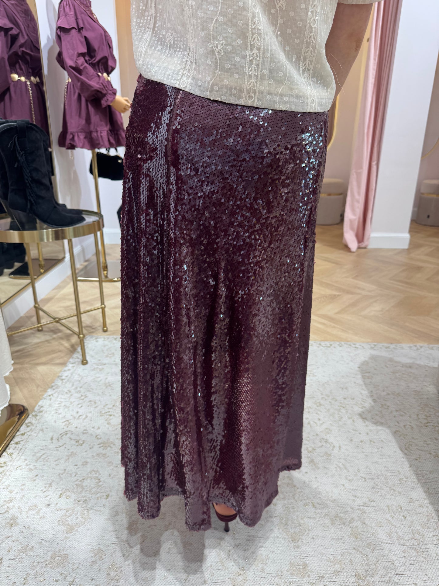 Jupe Stella bordeaux