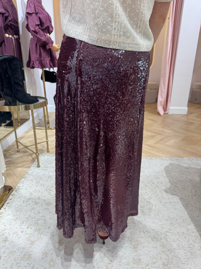 Jupe Stella bordeaux