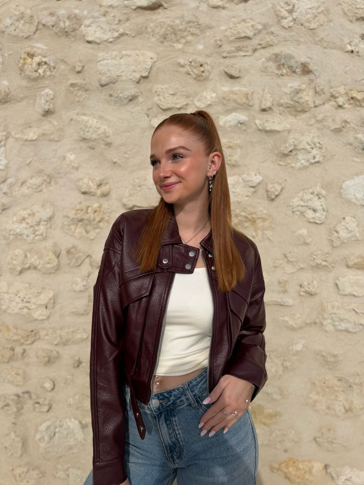 Veste Rock bordeaux