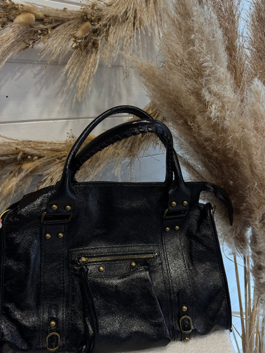 Sac Noé XL noir brillant