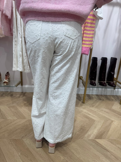 Pantalon broderie Jenna
