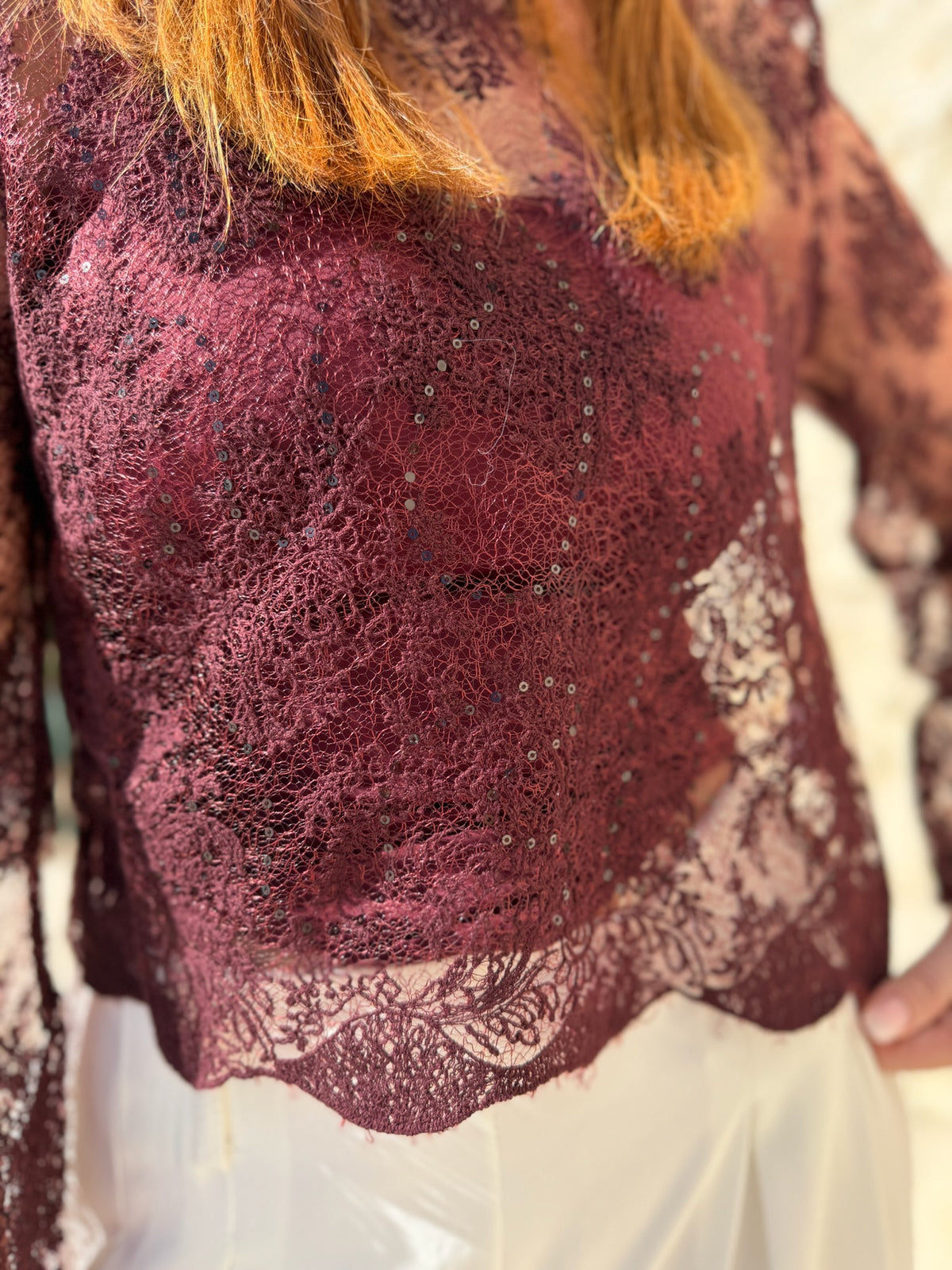 Top HEATHER bordeaux