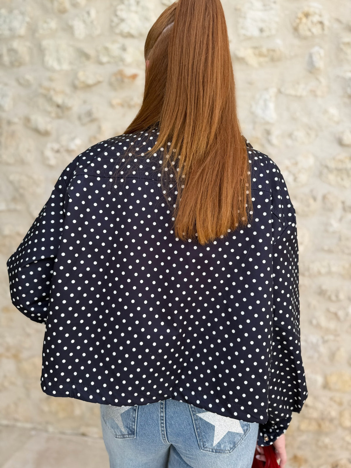 Veste polka marine