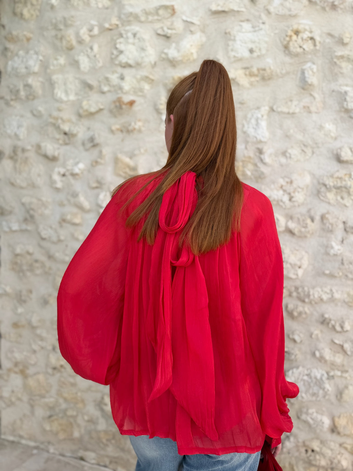 Blouse LEON rouge