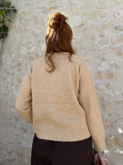 Pull Teddy beige