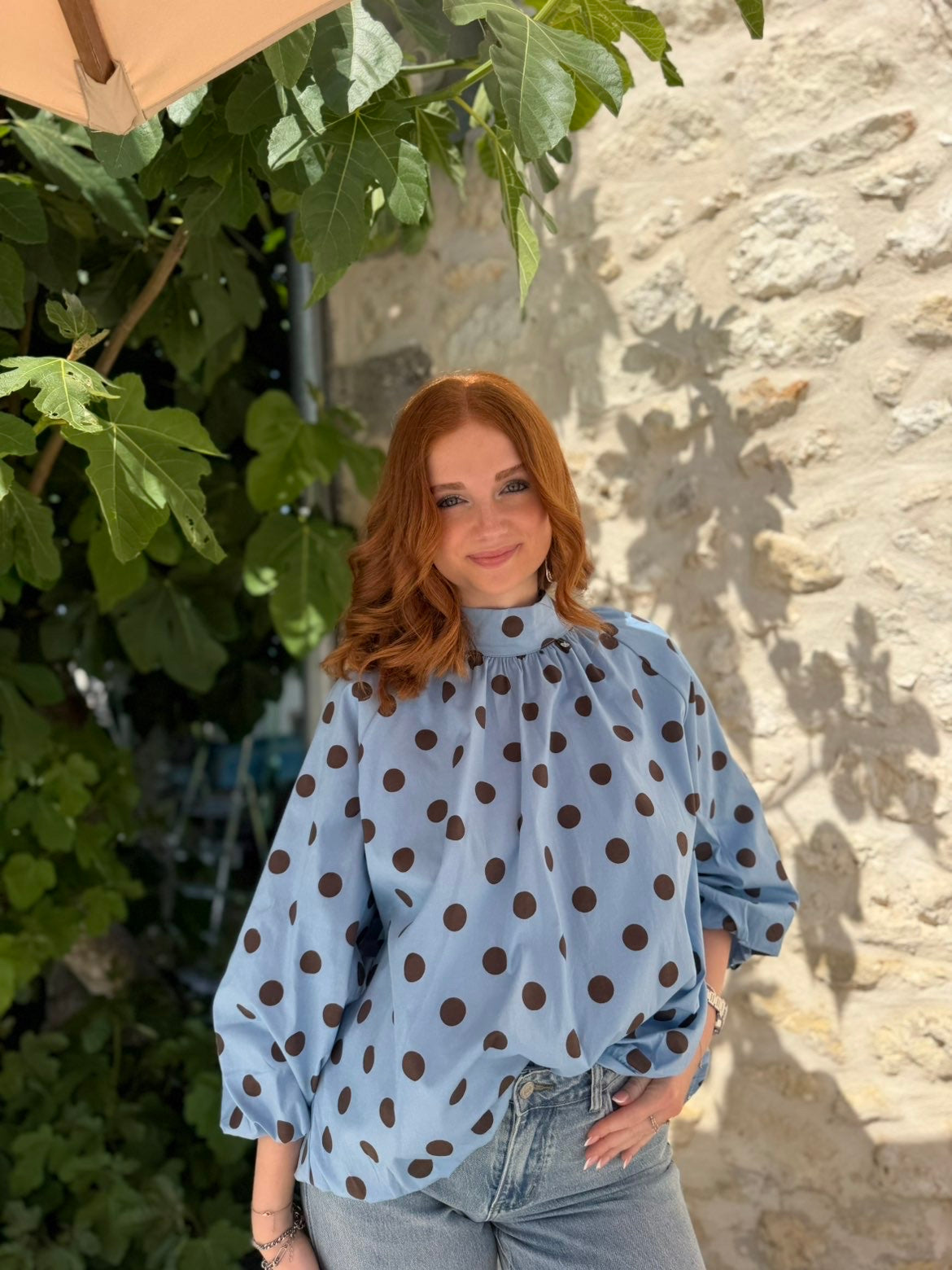 Blouse polka ciel