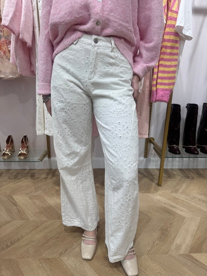 Pantalon broderie Jenna
