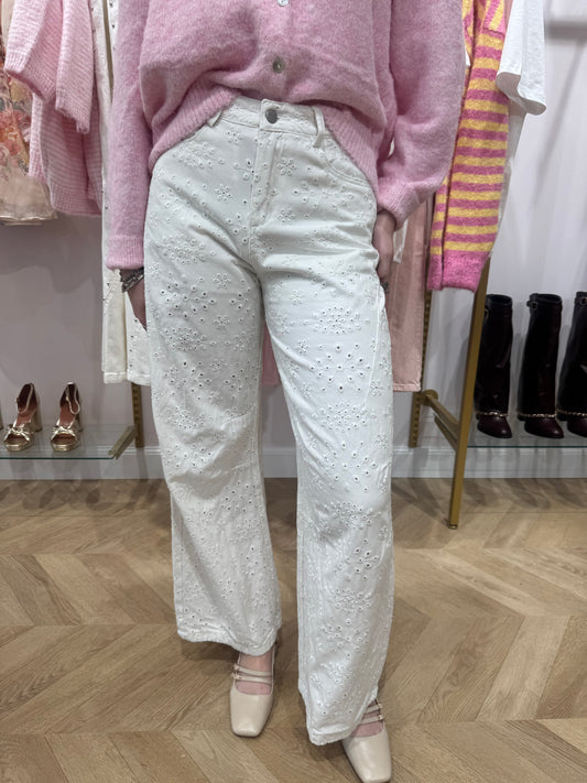 Pantalon broderie Jenna