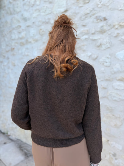 Pull Teddy marron
