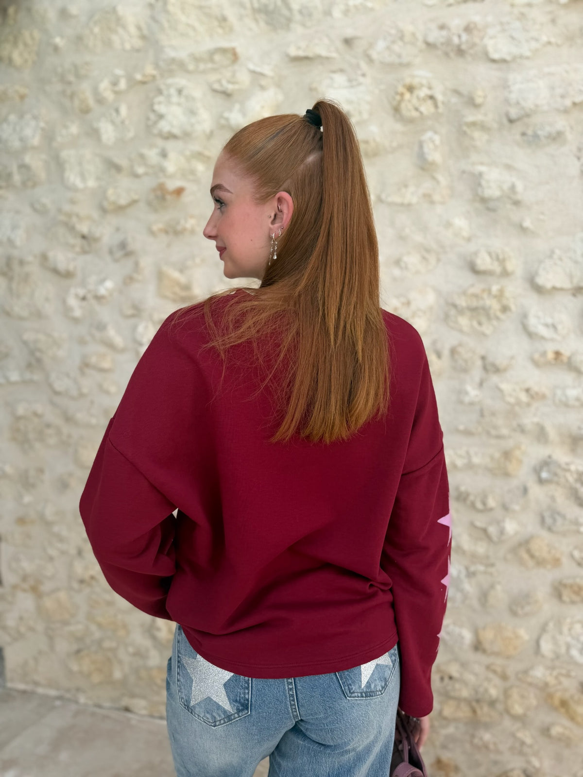 T-shirt california bordeaux