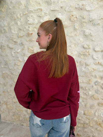 T-shirt california bordeaux
