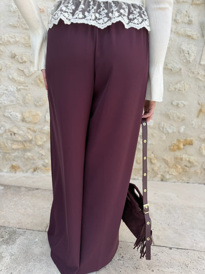 Pantalon Gaspard bordeaux