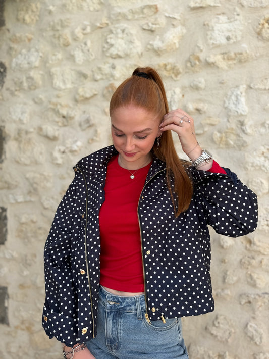 Veste polka marine
