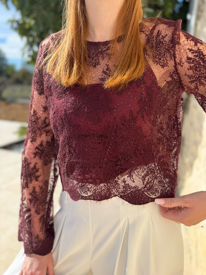 Top HEATHER bordeaux