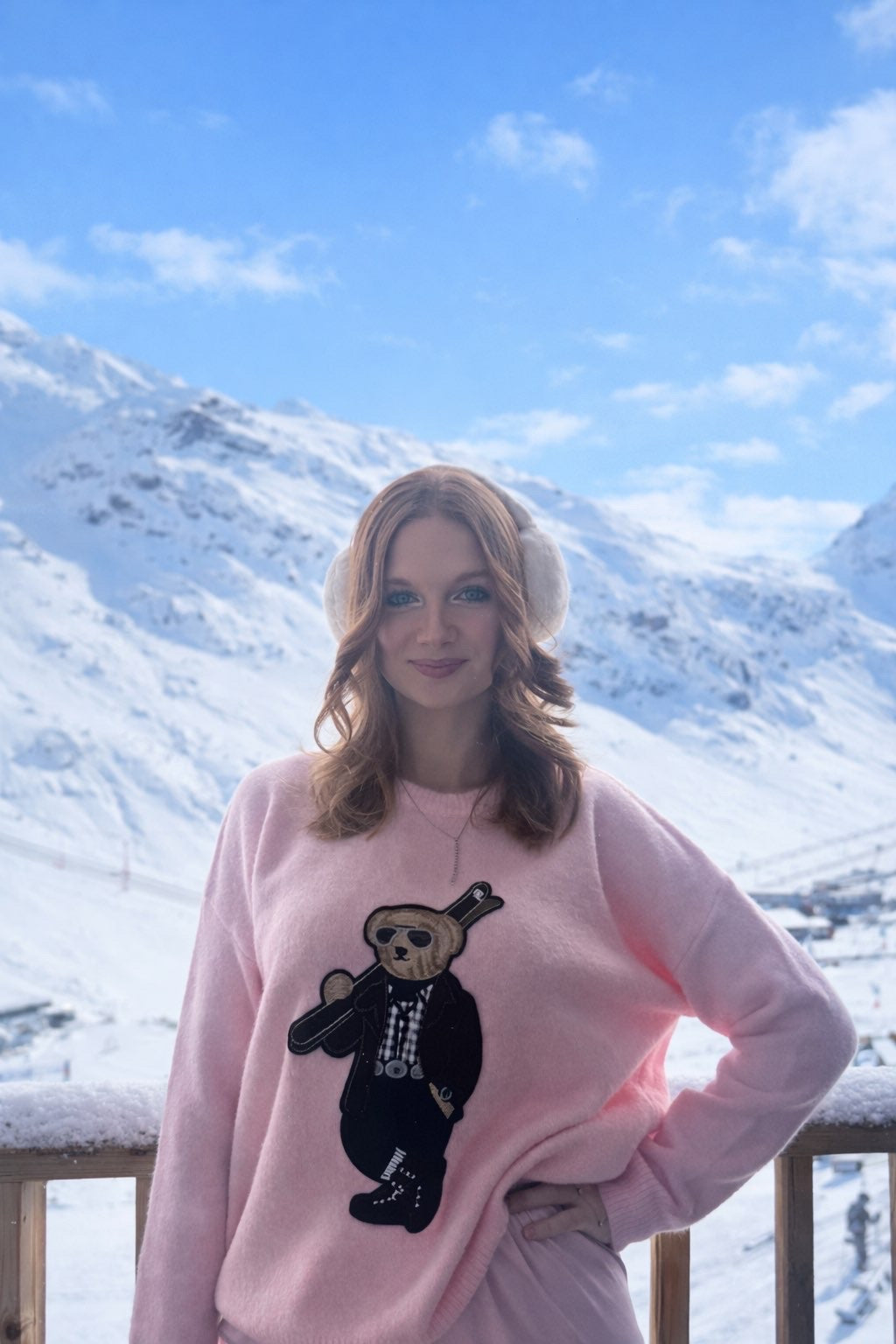 Pull teddy ski rose